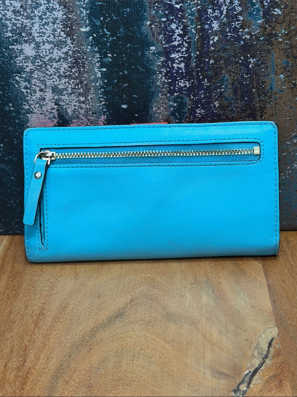 Kate Spade Dopamine Dressing Colorblock Leather Wallet w/Storybook‎ Lining- Fair
